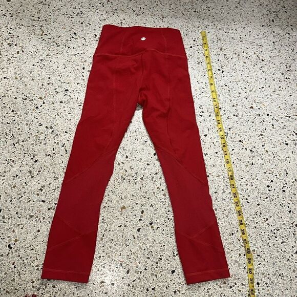 Lululemon pace rival high rise waist leggings 22” dark red 2 - Picture 9 of 10